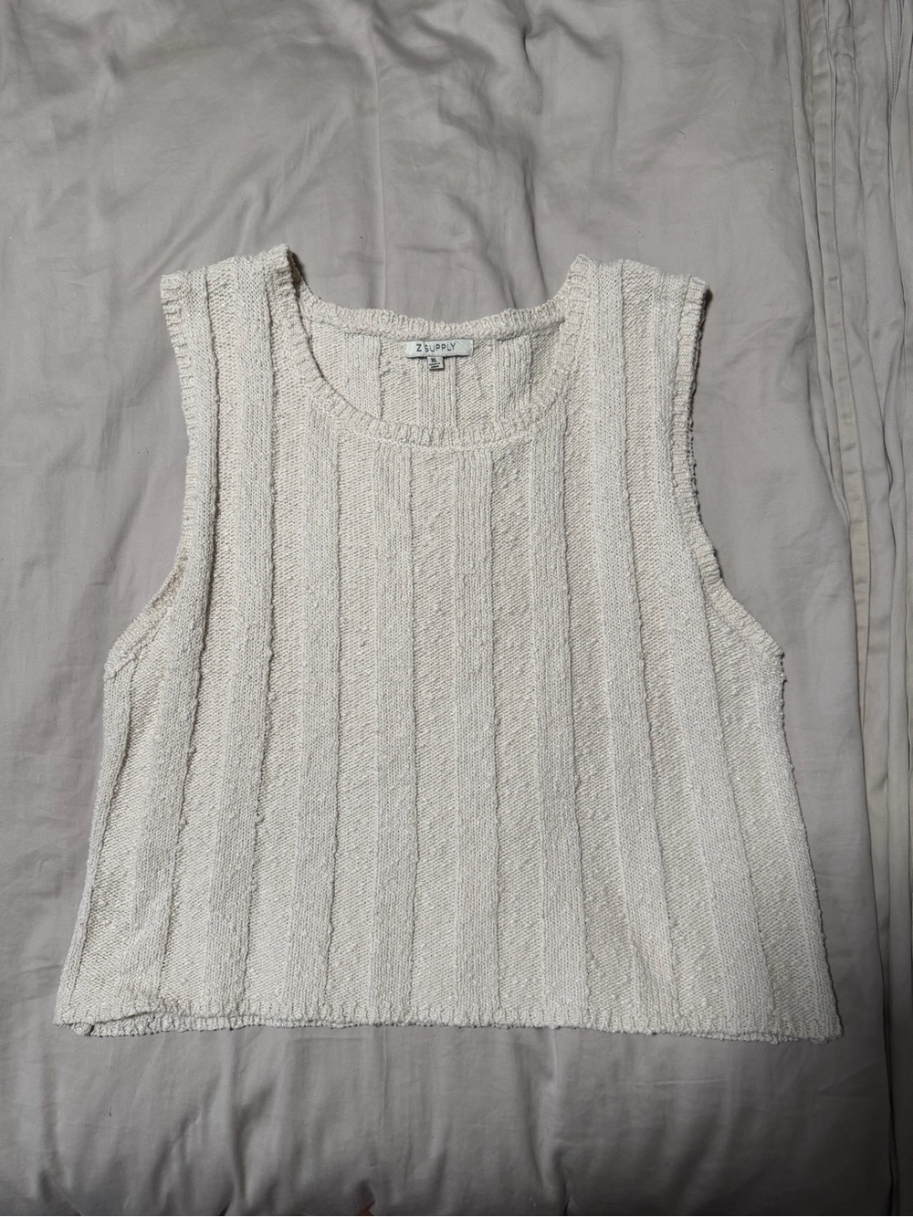 Z Supply Oatmeal Textured Ribbed Tank